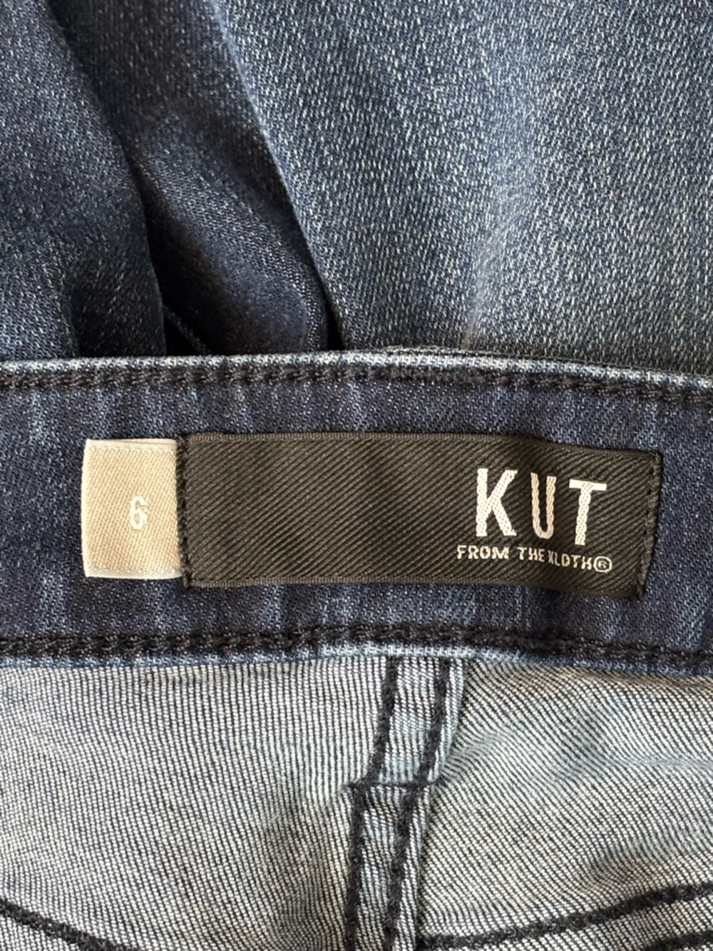 Kut From The Kloth Jeans Womens 6 Blue Donna Mid Rise Skinny Denim Flawed - Picture 12 of 15